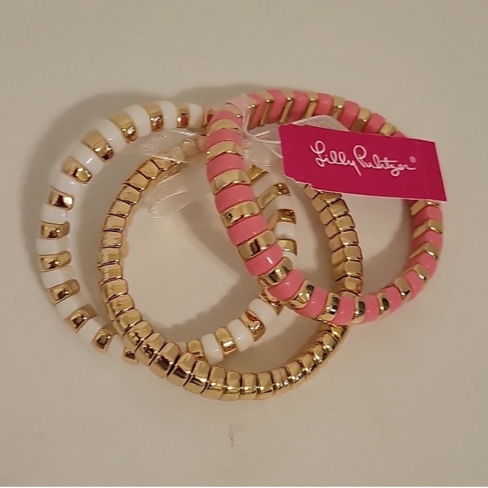 Lilly Pulitzer Paradise Punch Stretch Bracelet set - Picture 2 of 4